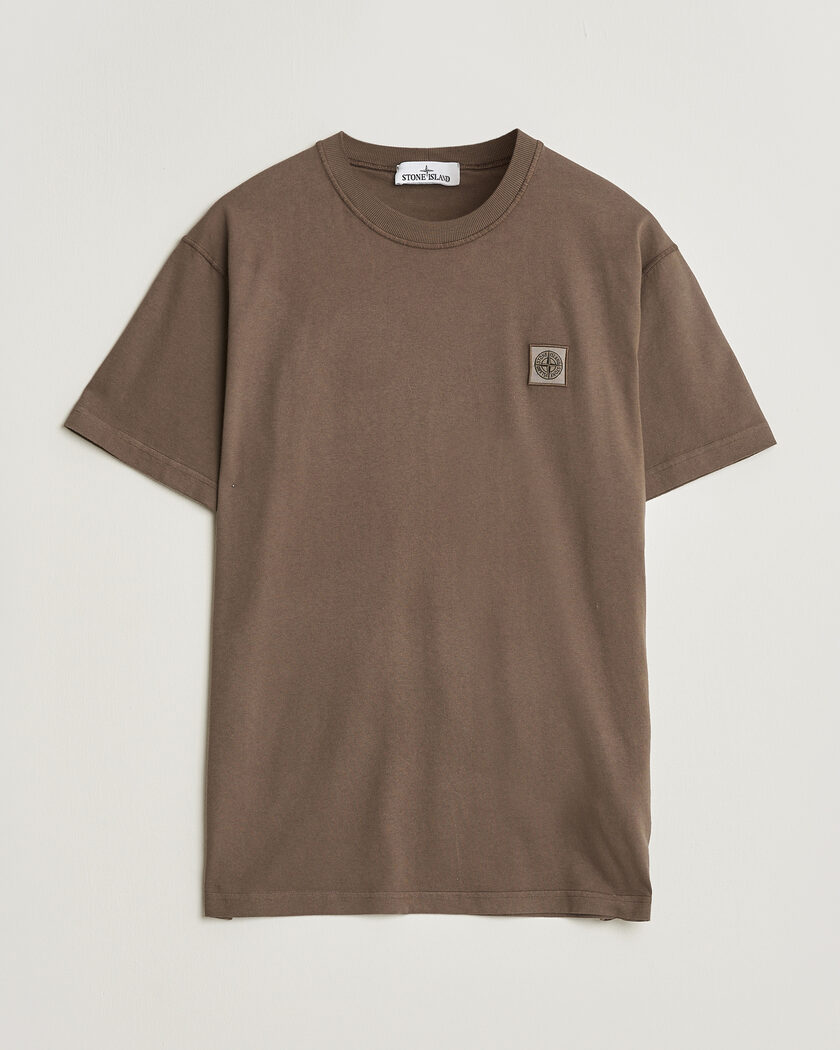 Stone Island Organic Cotton Fissato Effect T-Shirt Umber – Marron