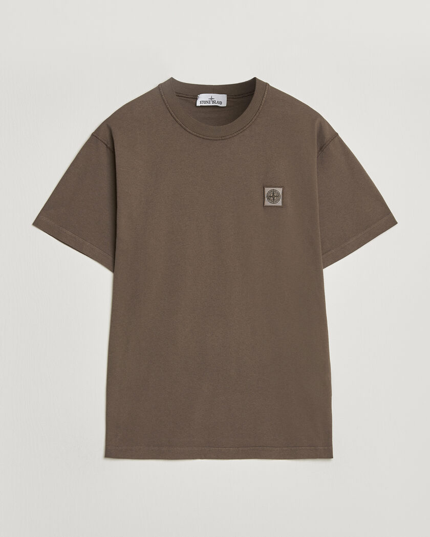 Stone Island Organic Cotton Fissato Effect T-Shirt Umber – Marron