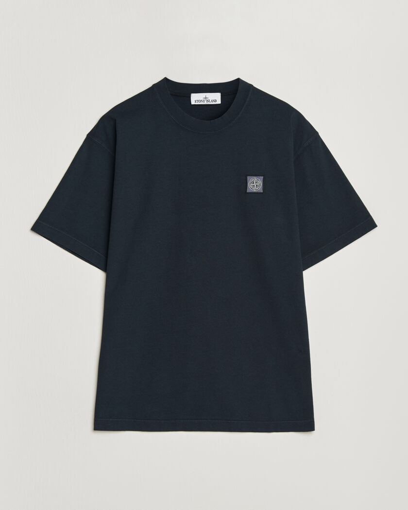 Stone Island Combed Organic Cotton T-Shirt Navy – Bleu