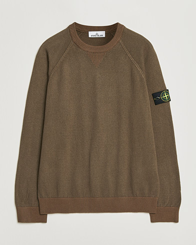 Stone Island Raw Hand Organic Cotton Raglan Crewneck Umber – Marron