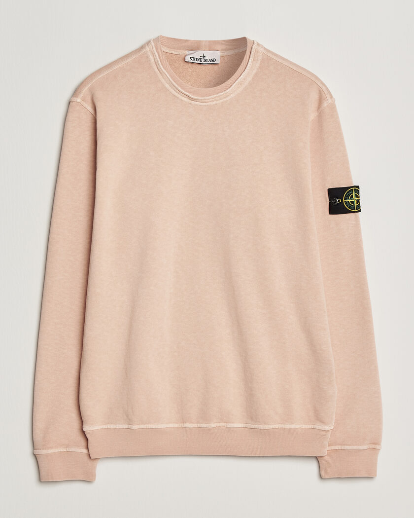 Stone Island Old Dyed Cotton Sweatshirt Plaster Pink – Rose