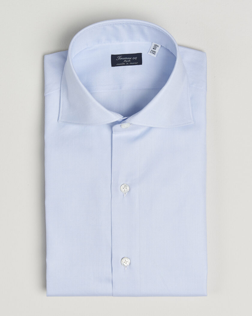 Finamore Napoli Milano Slim Royal Oxford Dress Shirt Light Blue – Bleu