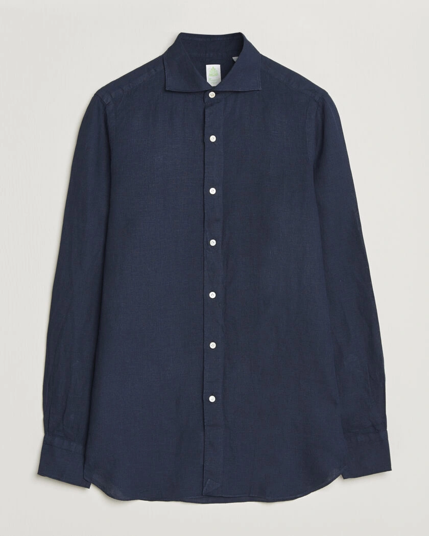Finamore Napoli Gaeta Linen Shirt Navy – Bleu