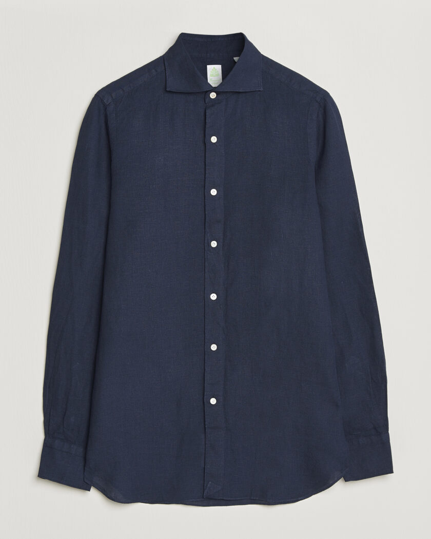 Finamore Napoli Gaeta Linen Shirt Navy – Bleu