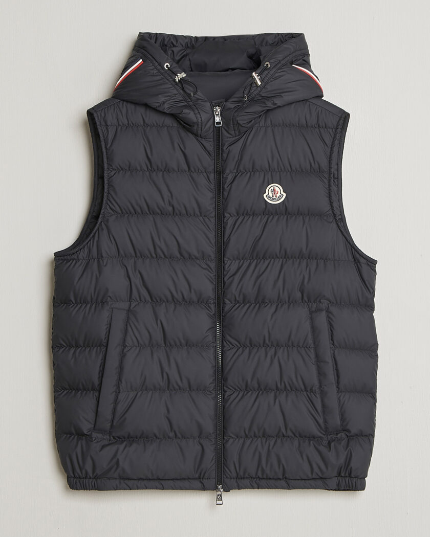 Moncler Marseillan Hooded Down Vest Black – Noir
