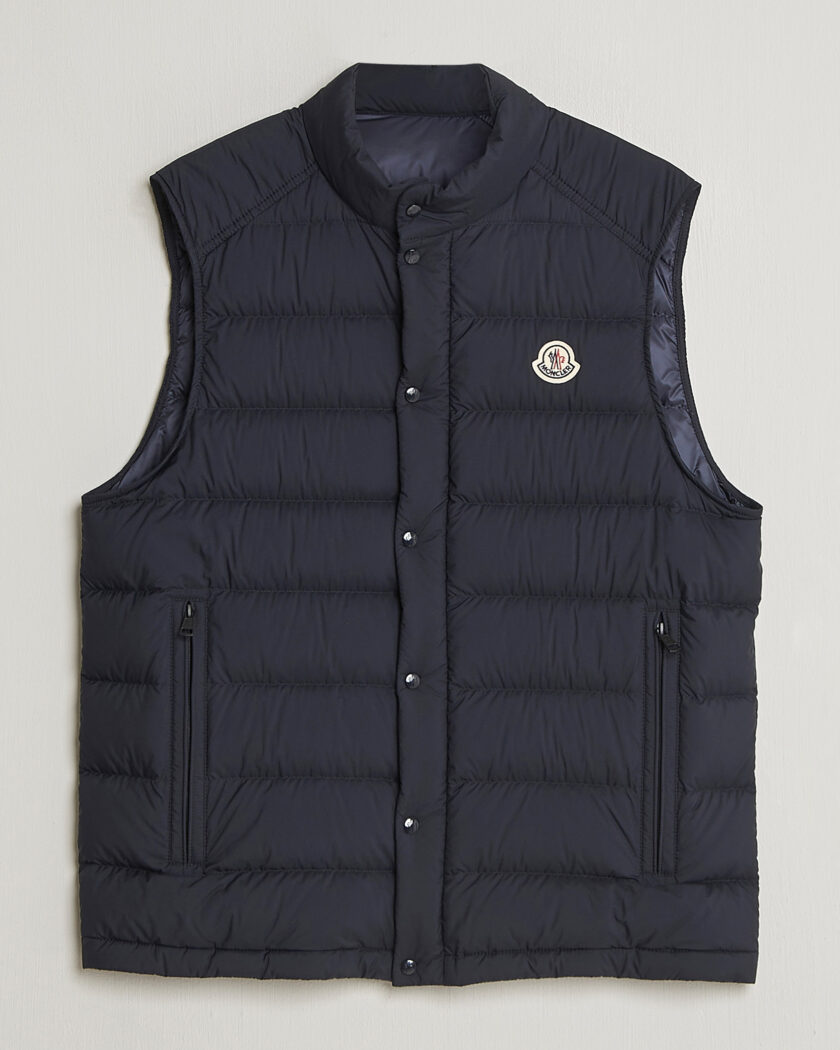 Moncler Barthe Down Vest Navy – Bleu