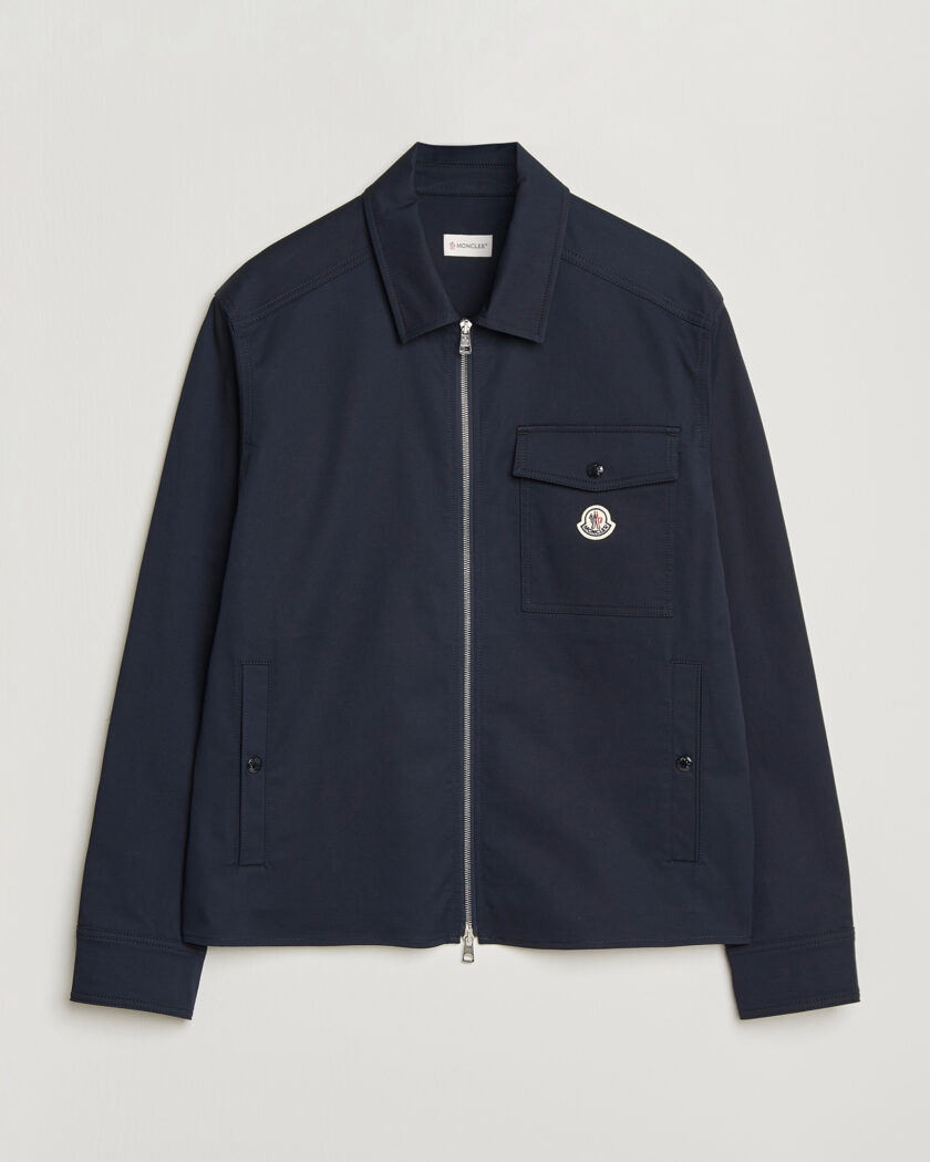 Moncler Zip Overshirt Navy – Bleu