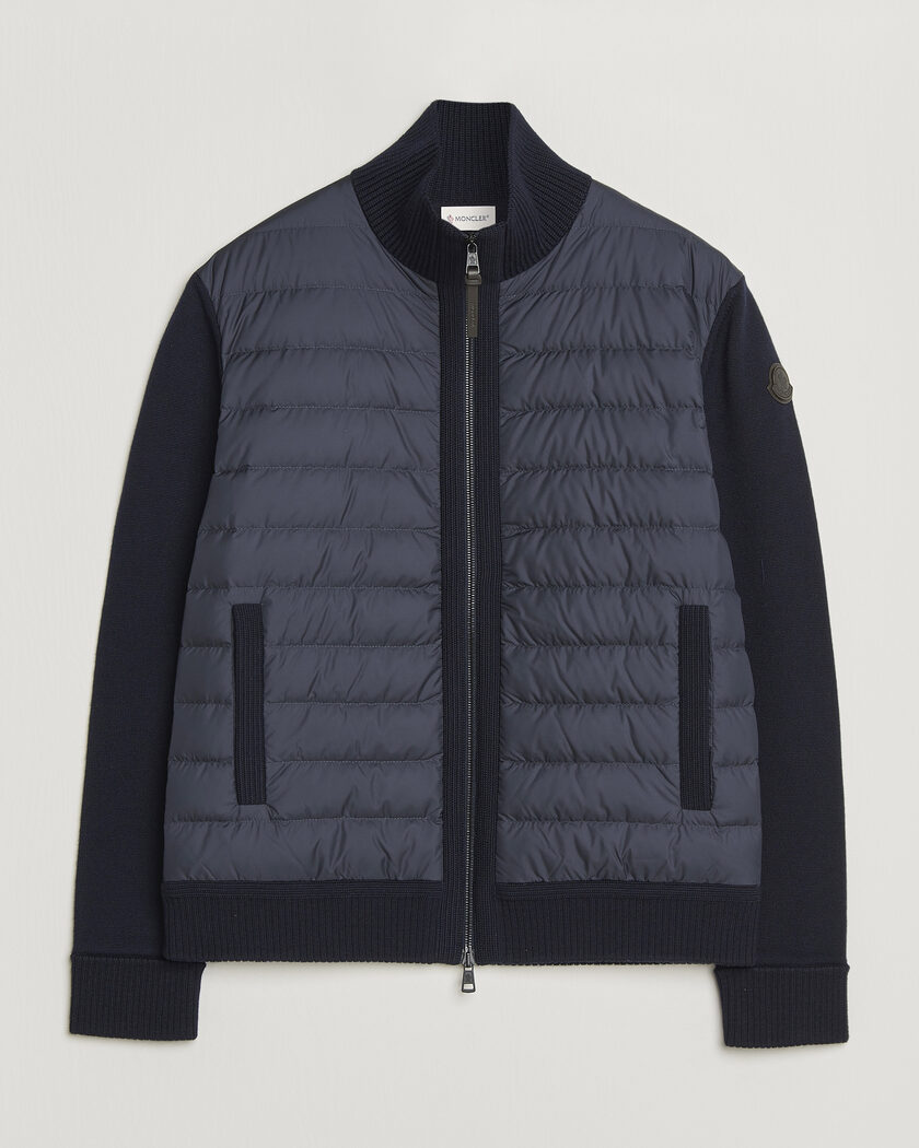Moncler Luxury Hybrid Zip Cardigan Navy – Bleu
