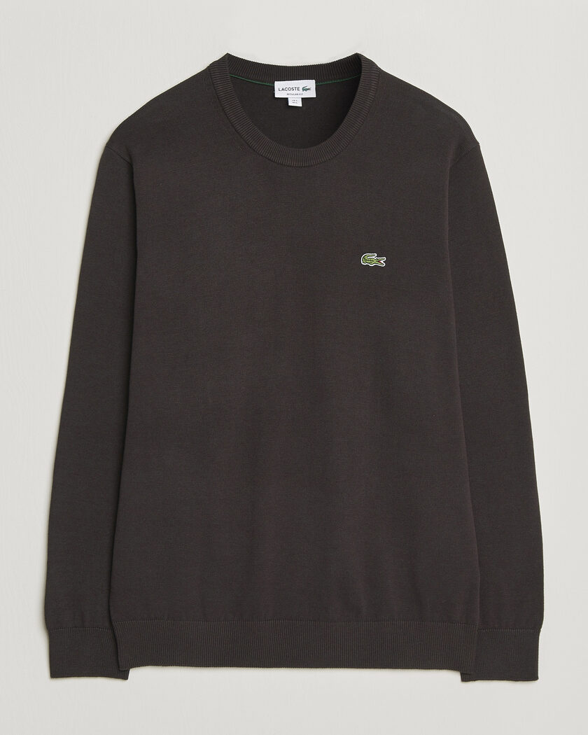 Lacoste Cotton Knitted Sweater Buffalo Brown – Marron
