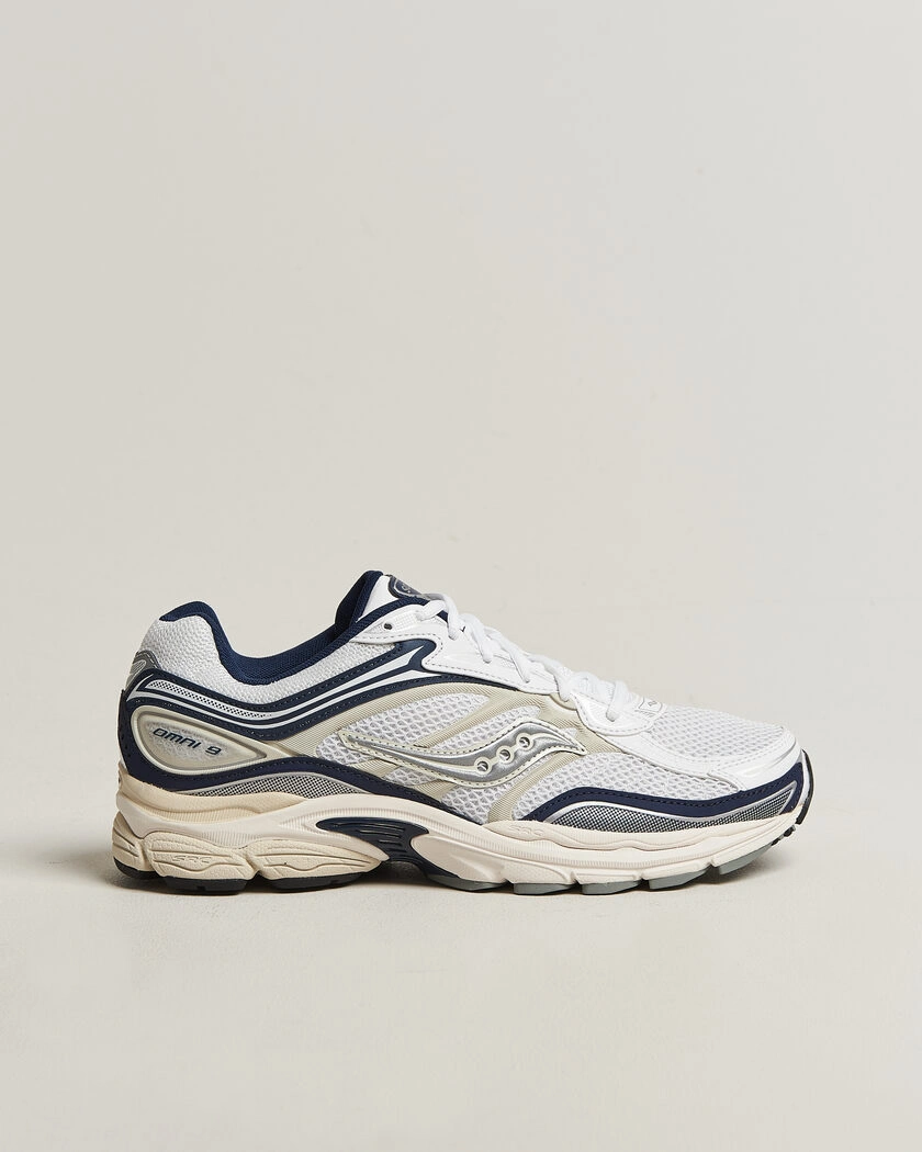 Saucony Progrid Omni 9 Running Sneaker White/Navy – Blanc