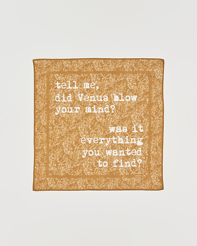 Massimo Alba Printed Cotton Voile Hankerchief Bronze – Marron