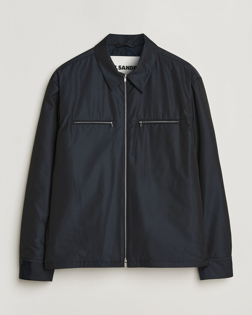 Jil Sander Nylon Zip Jacket Navy – Bleu