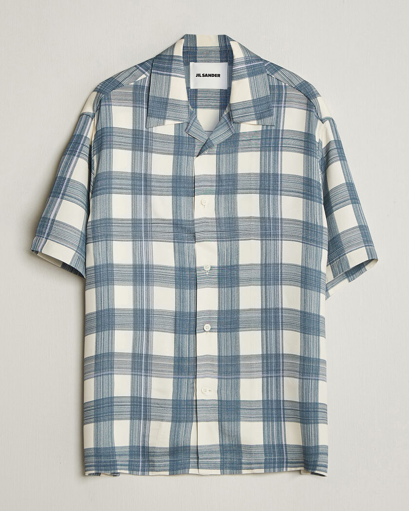 Jil Sander Vichy Check Camp Shirt Blue/White – Multicolore