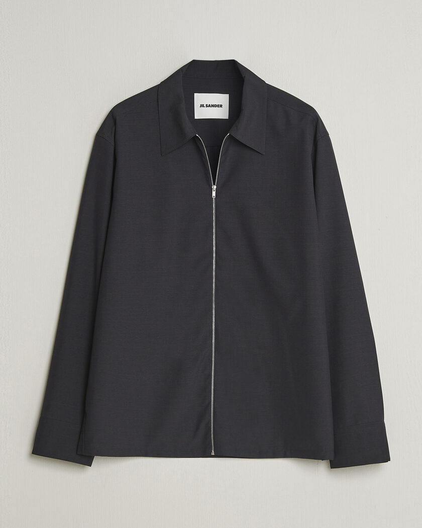 Jil Sander Zip Shirt Blouson Navy – Bleu