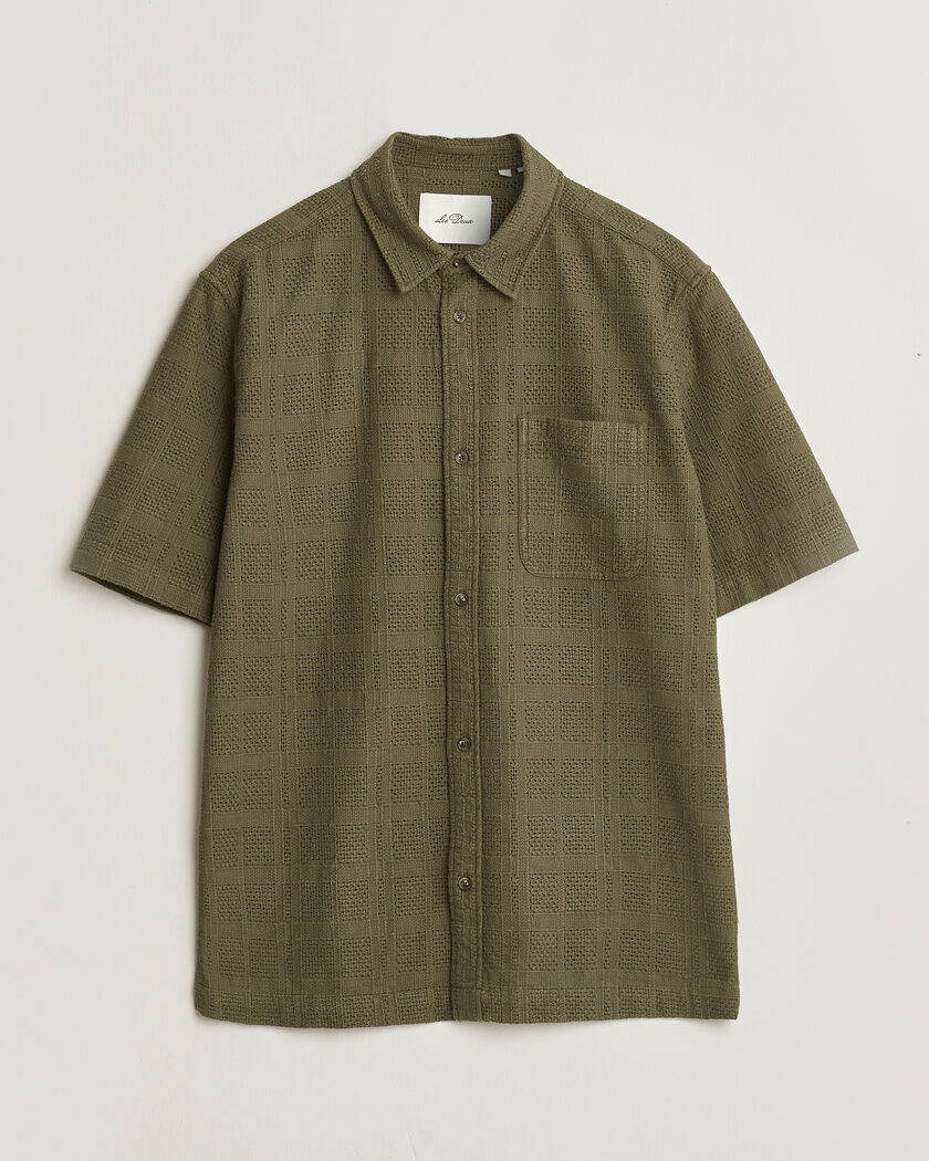 LES DEUX Charlie Short Sleeve Shirt Olive Night – Vert
