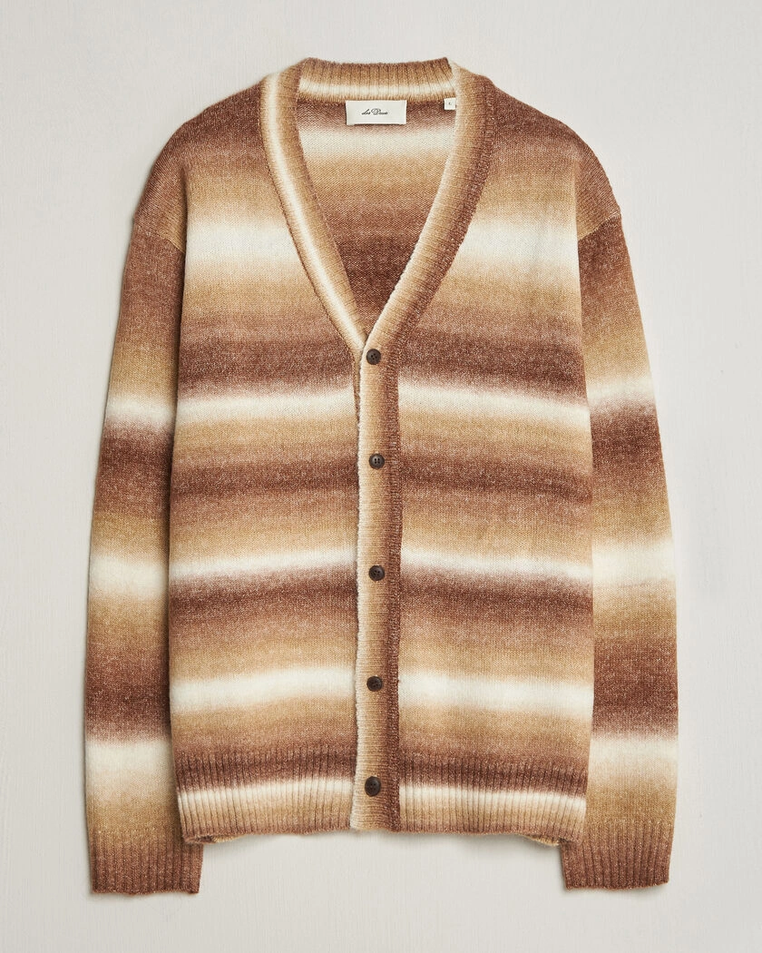 LES DEUX Boston Gradient Knitted Cardigan Teak Brown – Marron