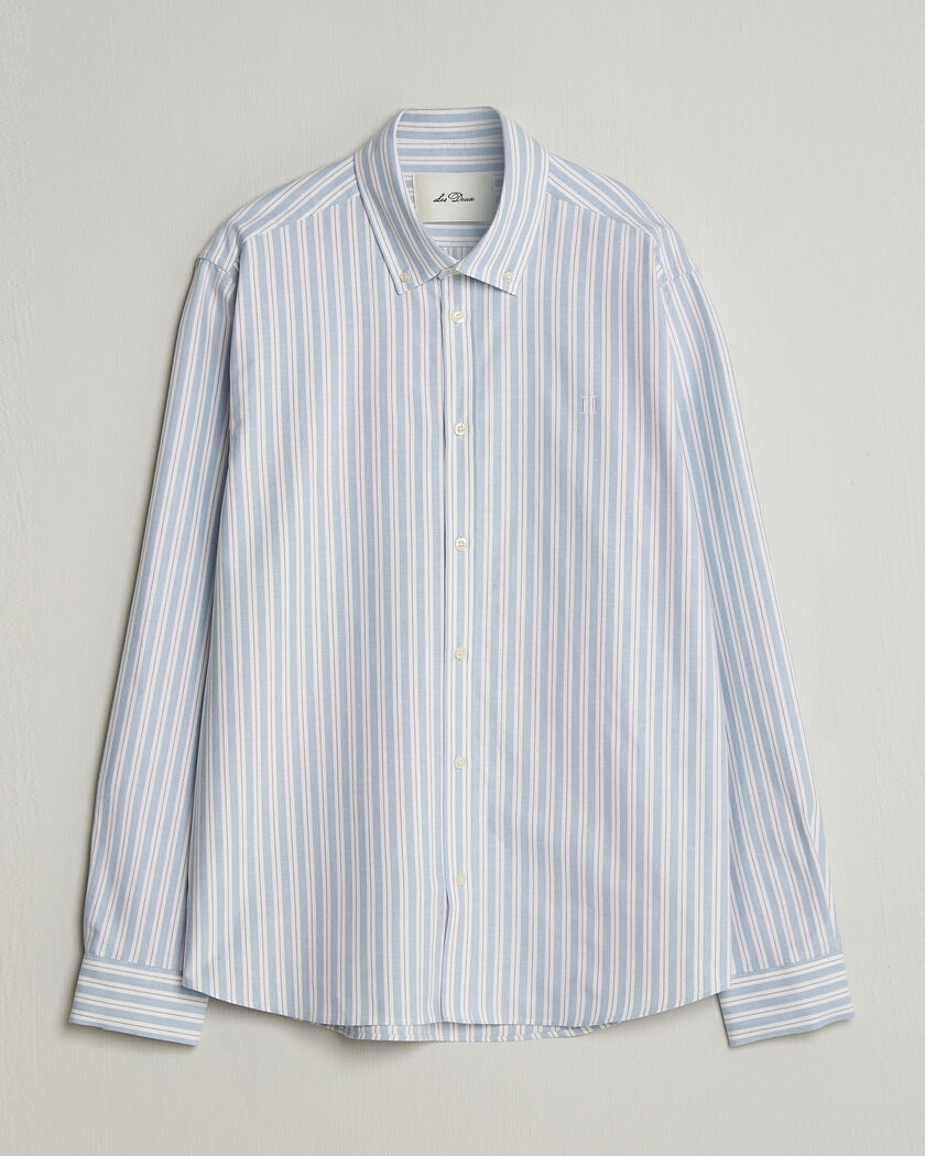 LES DEUX Konrad Striped Oxford Shirt Allure Blue – Bleu