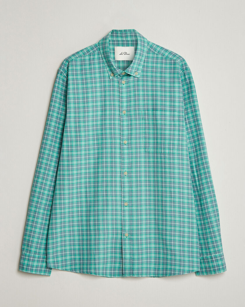 LES DEUX Kent Check Shirt Allure Blue – Vert