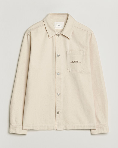 Les Deux Layton Faience Twill Overshirt Ivory – Blanc