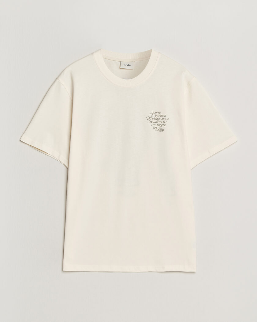 LES DEUX Ben Faience T-Shirt Eggnog White – Blanc