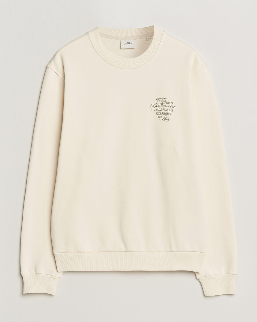 LES DEUX Ben Faience Sweatshirt Eggnog White – Blanc