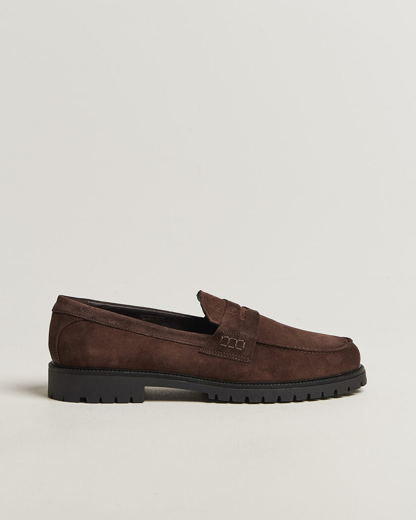 LES DEUX Taylor Oil Suede Loafers Turkish Coffee – Marron