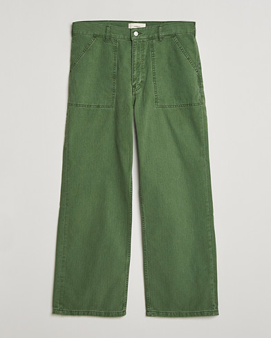 Jeanerica Genua Herringbone Worker Chino Chevron Green – Vert
