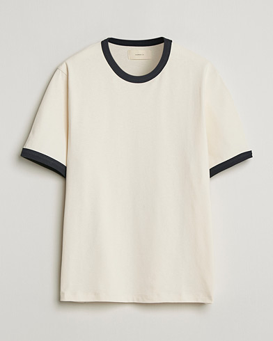 Jeanerica Ringer Crew Neck T-Shirt Off White – Blanc