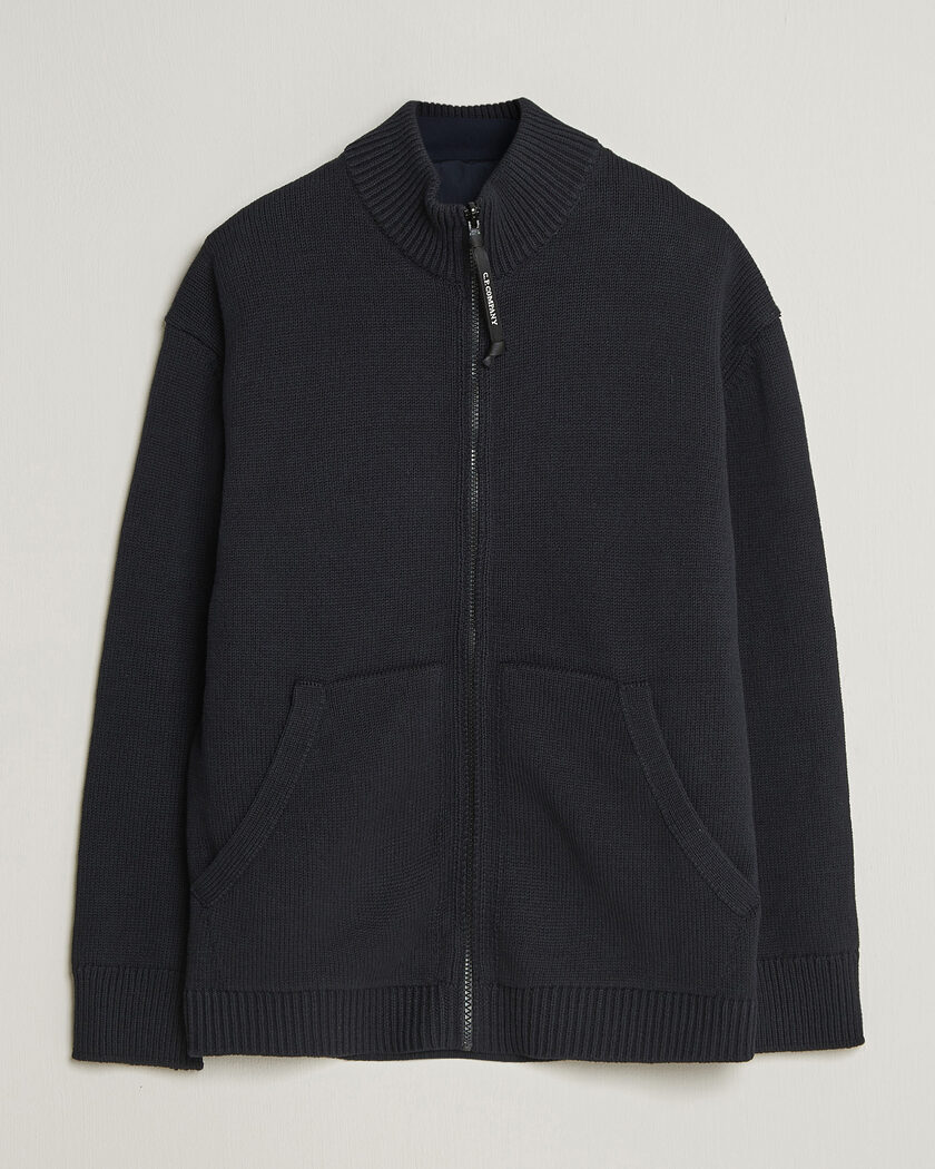 C.P. Company Cotton Mix 2 in 1 Knitted Sweater Navy – Bleu