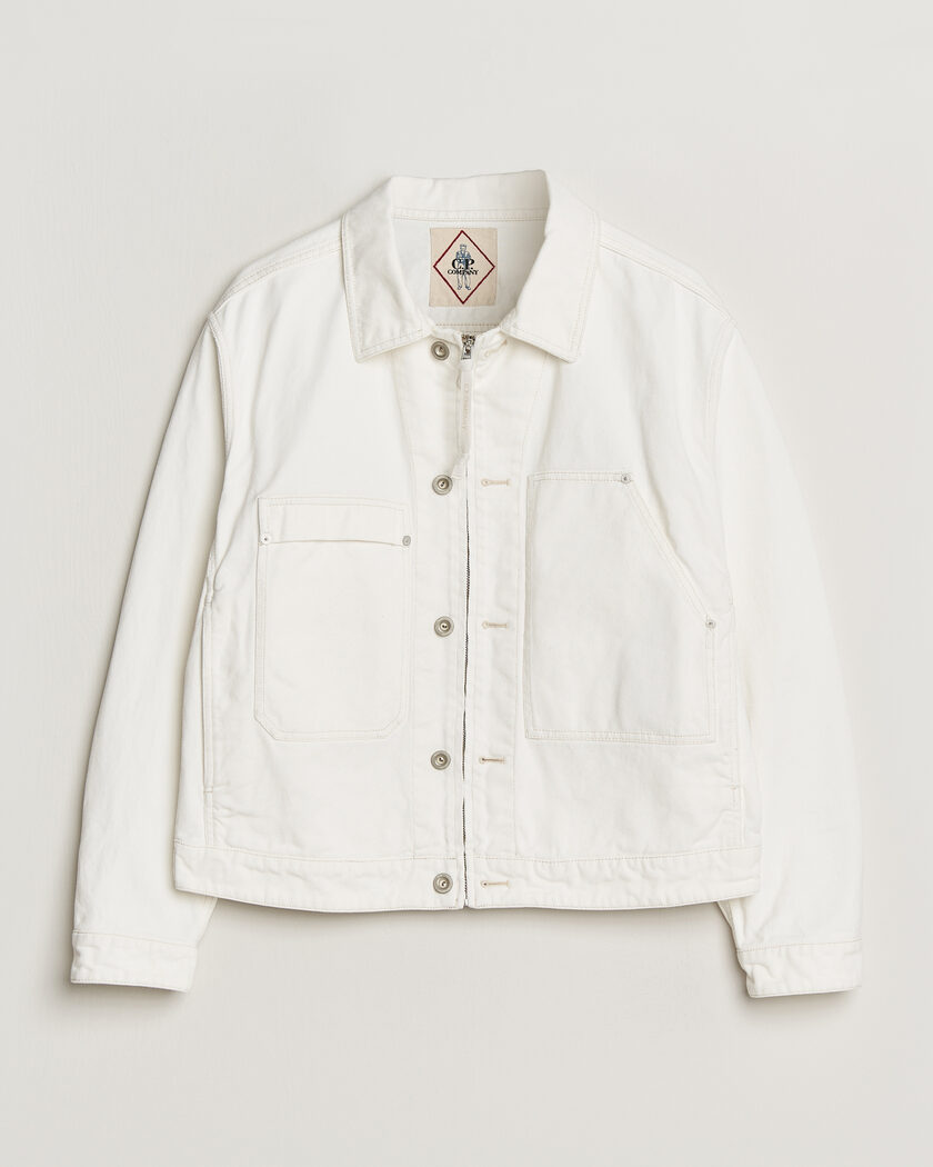 C.P. Company Bull Denim 10oz Jeans Jacket White – Blanc