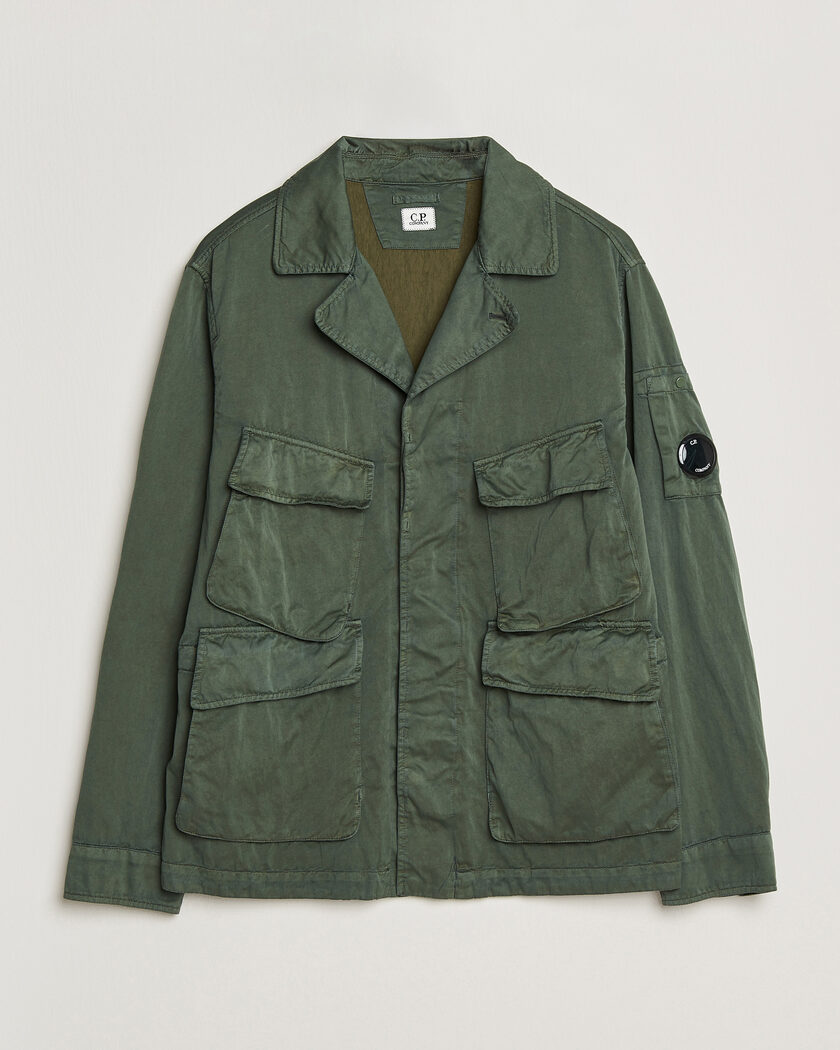 C.P. Company Raso Cinque Cotton Nylon Jungle Jacket Dark Green – Vert