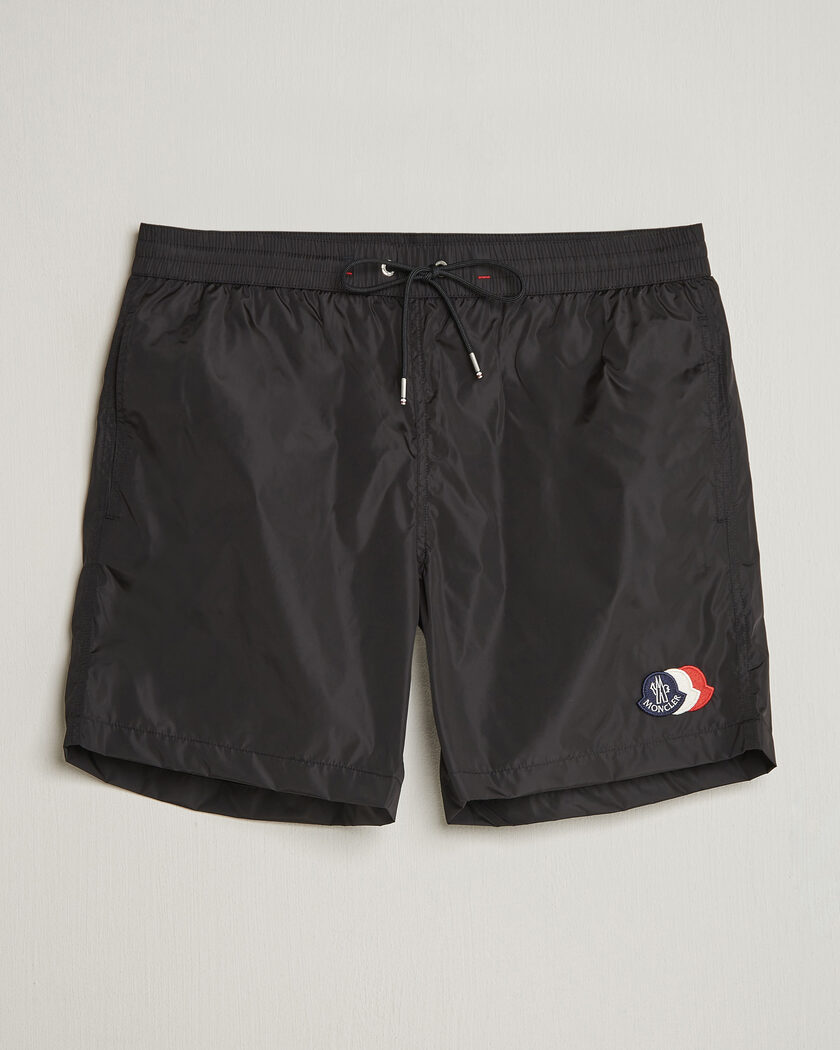Moncler Tricolore Logo Swim Shorts Black – Noir