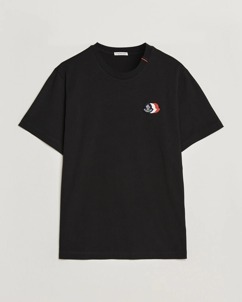 Moncler Tricolore Logo T-Shirt Black – Noir