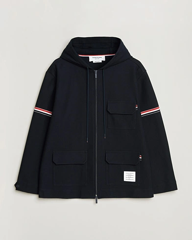 Thom Browne Tech Twill Field Jacket Navy – Bleu