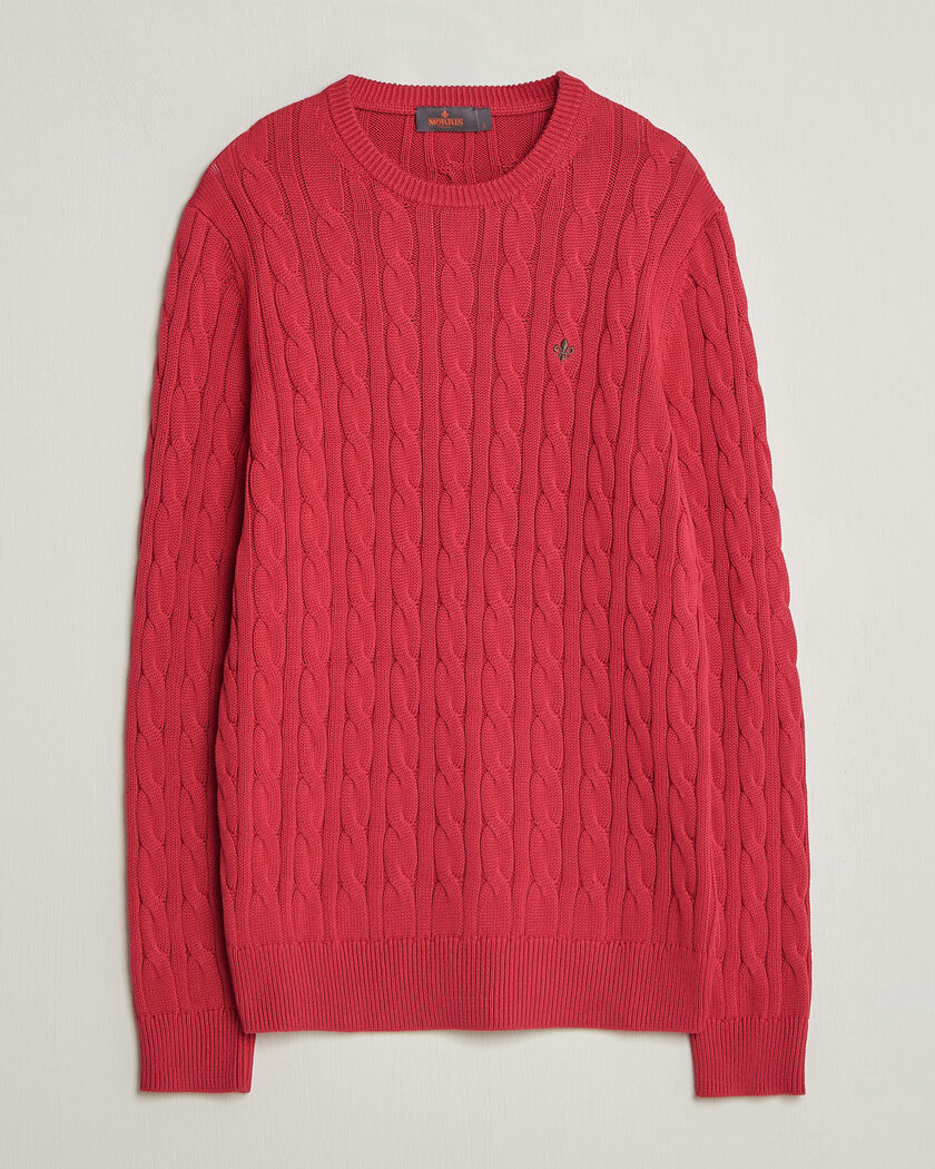 Morris Ethan Cable Oneck Red – Rouge