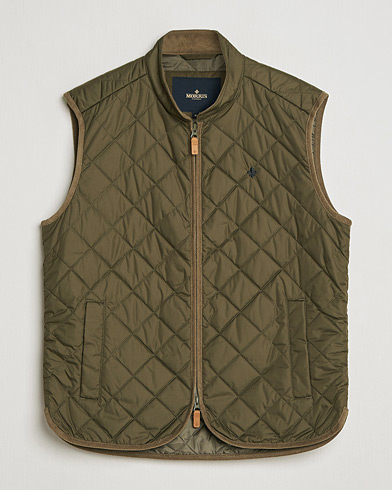 Morris Teddy Quilted Vest Green – Vert