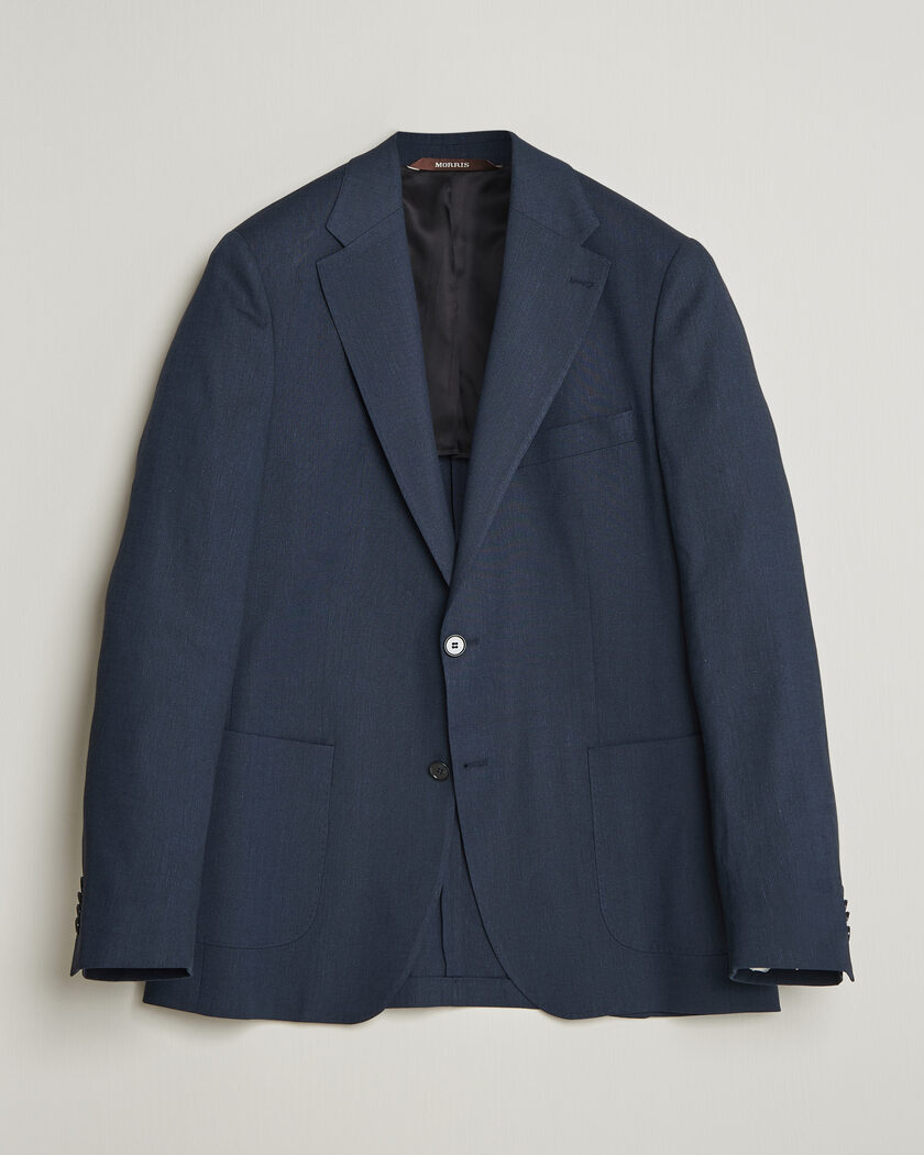 Morris Linen Suit Blazer Navy – Bleu