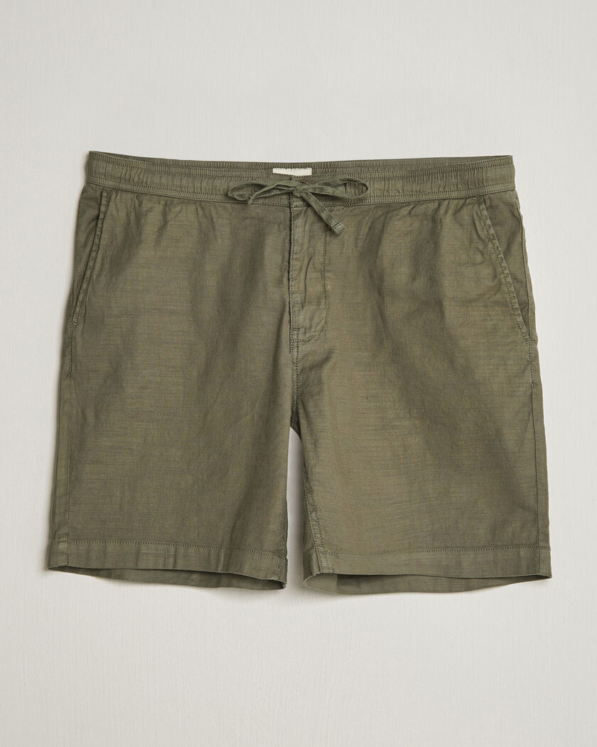 Morris Fenix Linen Shorts Olive – Vert