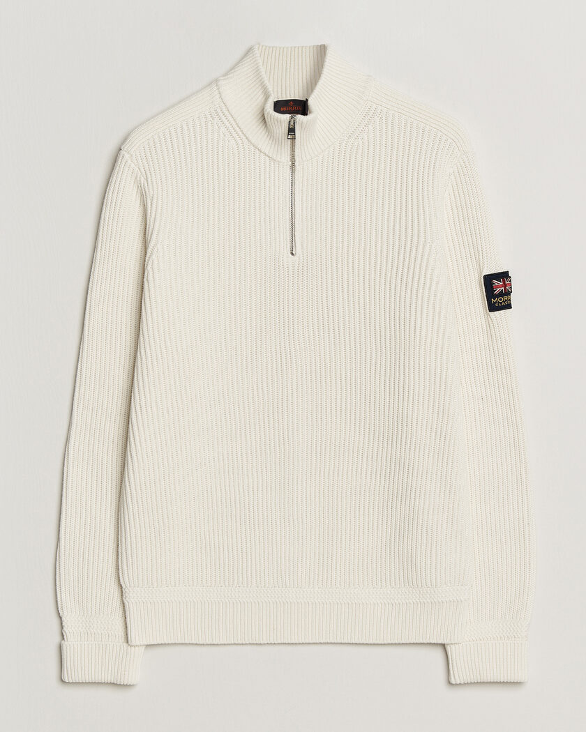 Morris Brenton Half-Zip Off White – Blanc