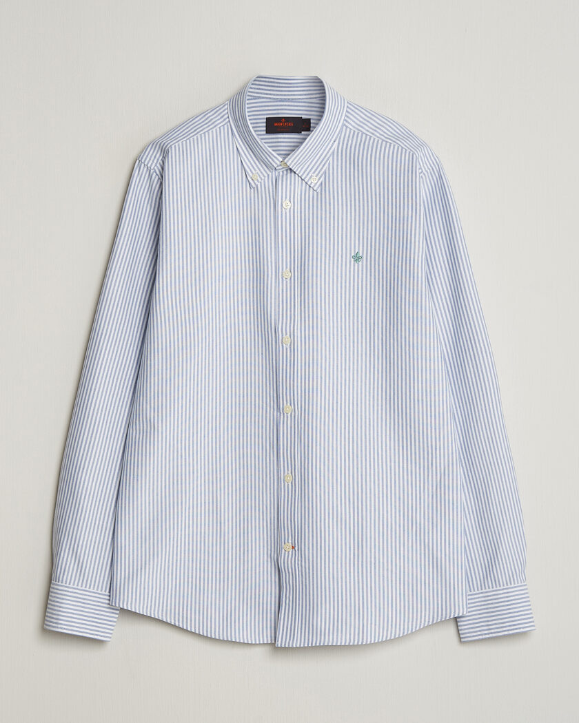 Morris Douglas Striped Oxford Shirt Dark Blue – Bleu