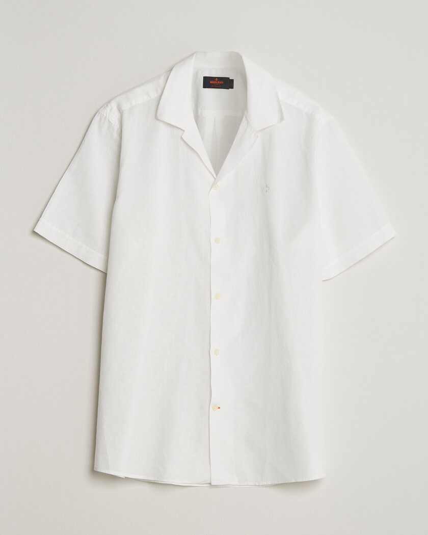 Morris Resort Short Sleeve Linen Shirt White – Blanc