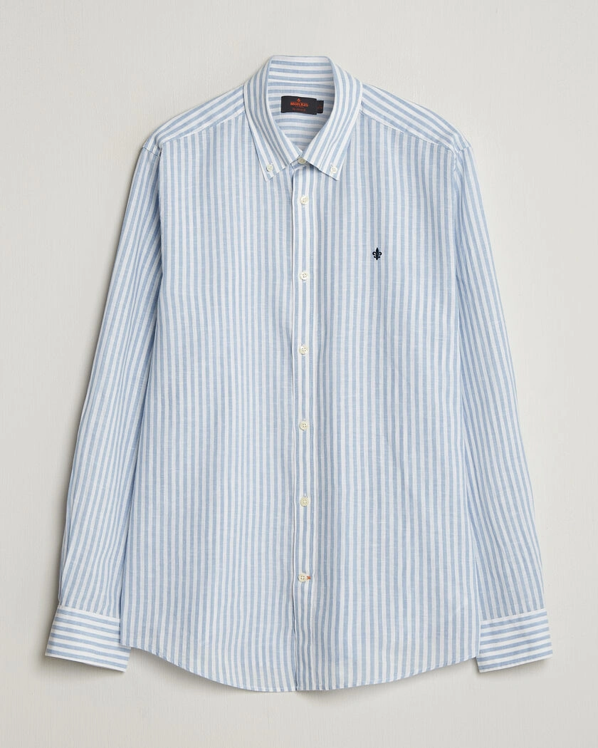 Morris Douglas Striped Linen Shirt Blue/White – Multicolore