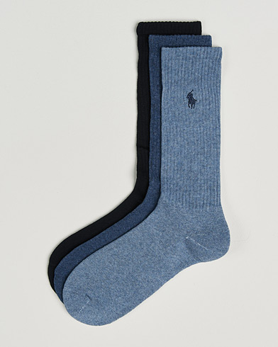 Polo Ralph Lauren 3-Pack Crew Sock Denim – Bleu
