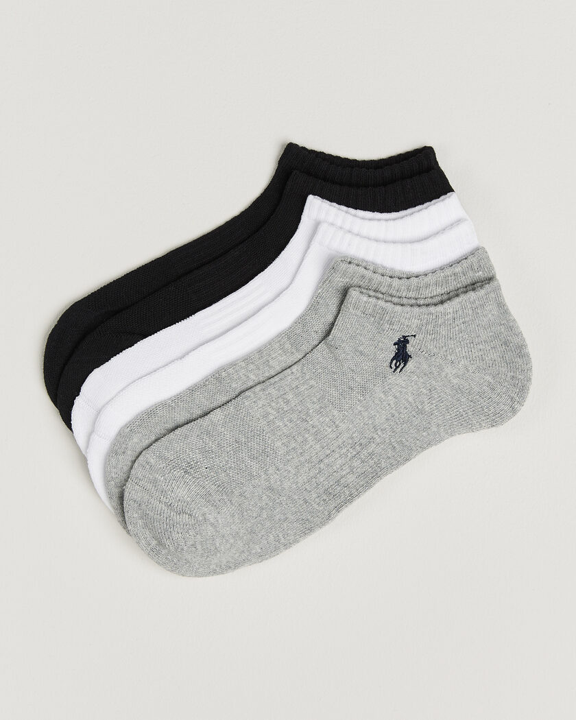 Polo Ralph Lauren 6-Pack Sneaker Sock Grey – Multicolore