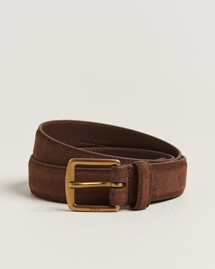 Polo Ralph Lauren Suede Belt Dark Brown – Marron