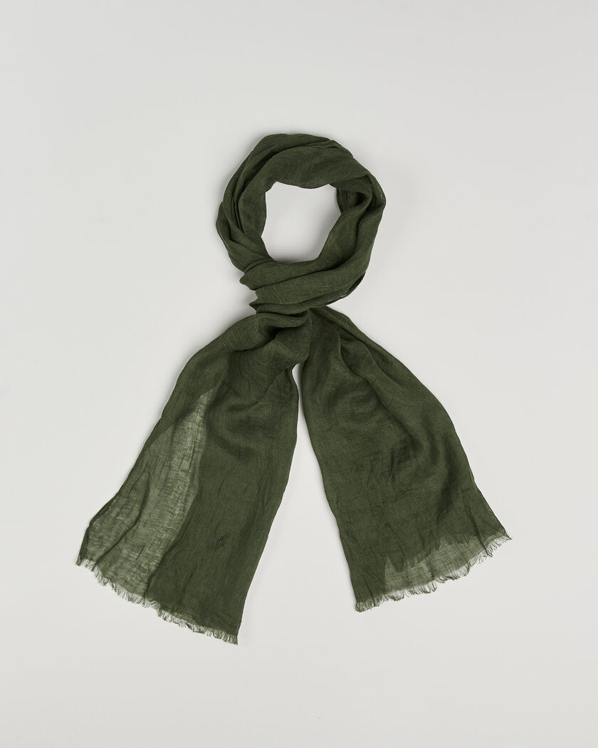 Polo Ralph Lauren Linen Scarf Supply Olive – Vert