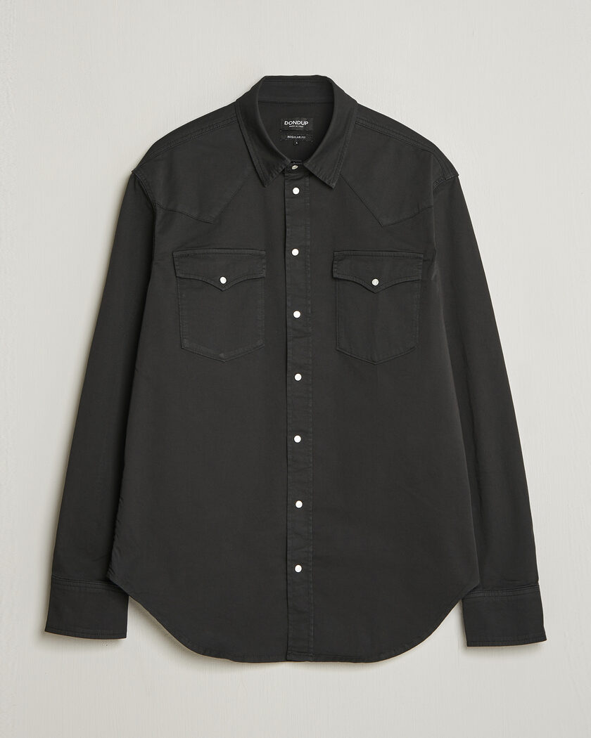 Dondup Regular Fit Shirt Washed Black – Noir