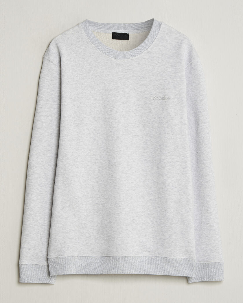 Dondup Logo Crew Neck Sweatshirt Light Grey Melange – Gris