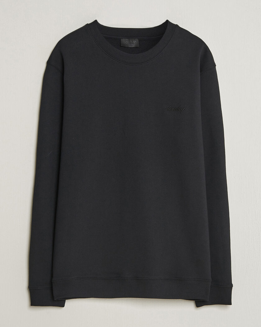 Dondup Logo Crew Neck Sweatshirt Black – Noir