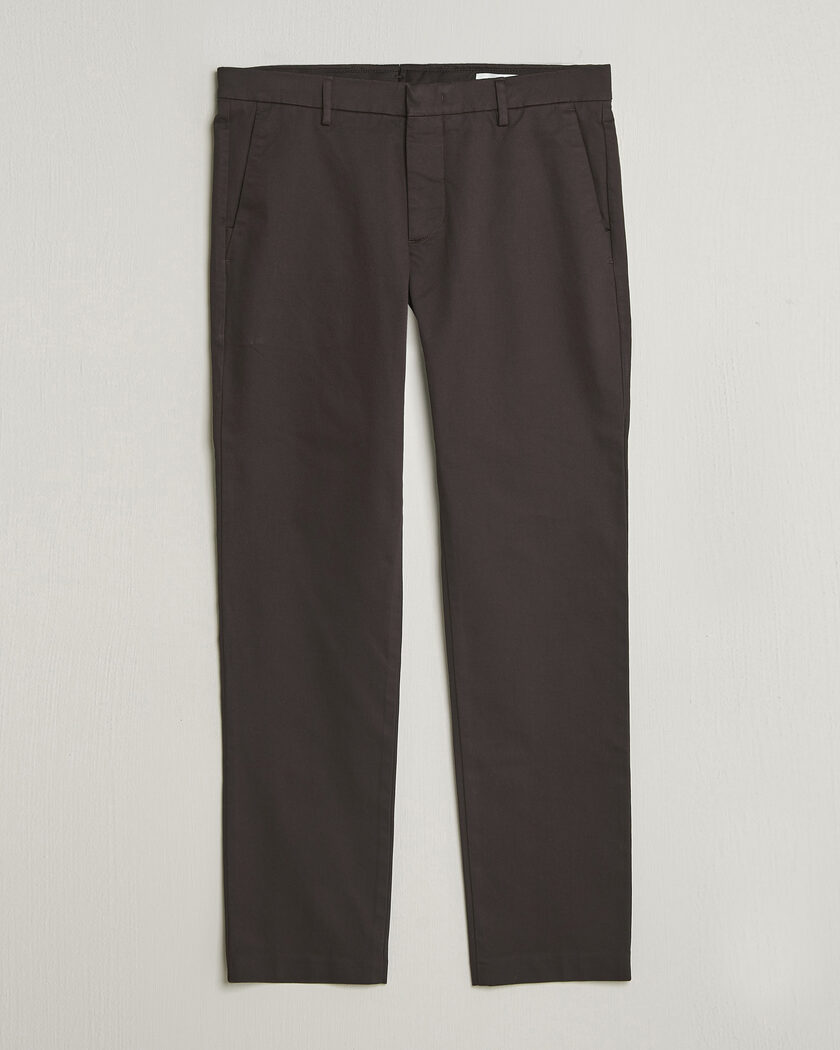 NN07 Theo Regular Fit Stretch Chinos Deep Truffle – Marron